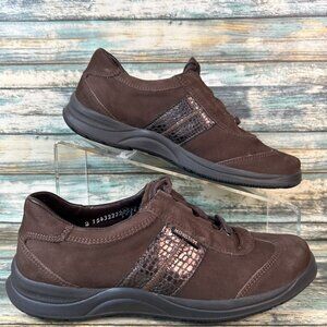 Mephisto Sneakers Size 5.5 Brown Leather Walking Exercise Lace Up Casual Shoes